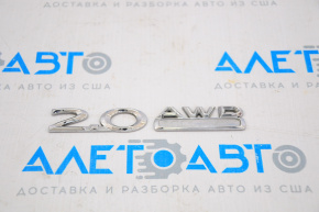 Emblem lettering 2.0 AWD trunk lid Lincoln MKZ 13-16