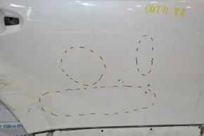 Door bare rear right Subaru Outback 10-14 white 37J dents, painted