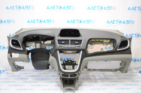 Torpedo front panel without AIRBAG Buick Encore 13-16 2 parts, black, pokes, broken fasteners, scratches