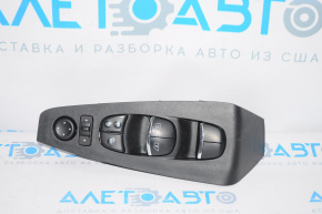 Front left window lift control Nissan Maxima A36 16-23 black with chrome, 2 auto, with black trim, chrome trim