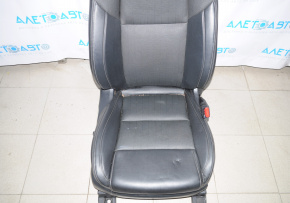 Passenger seat Nissan Maxima A36 16-17 with airbag, electric, leather black, dent on leather