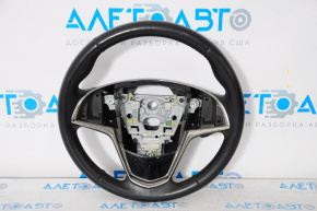 Naked steering wheel Cadillac ATS 13 - black leather, no buttons, cracks in leather