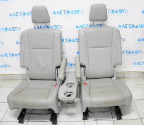 Rear row of seats 2 row Toyota Highlander 14-16 leather gray separate