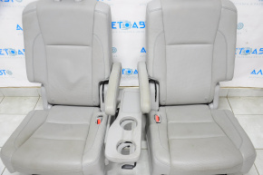 Rear row of seats 2 row Toyota Highlander 14-16 leather gray separate