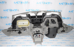 Torpedo front panel without AIRBAG Buick Encore 13-16 2 parts, black, pokes, broken fasteners, scratches