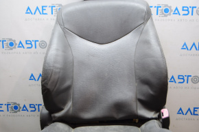 Passenger seat Toyota Prius 30 10-11 without airbag, mechanic, dark gray leather, scratch torn