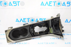 Center console trim with cup holders Cadillac ATS 13-19 black