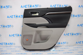 Door trim card rear right Toyota Highlander 14-16 under JBL with curtain gray scratches