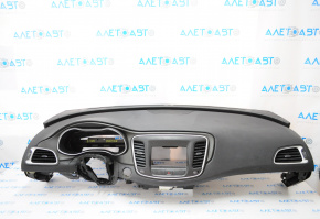 Torpedo front panel without AIRBAG Chrysler 200 15-17 black, scratch