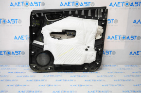 Door trim panel, front left, Ford Escape MK3 13-16 pre-restored, black with black plastic insert, leather armrest