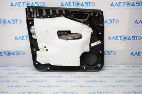 Door trim panel, front right, Ford Escape MK3 13-16 pre-restored, black with black plastic insert, leather armrest