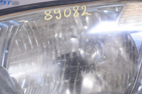 Left front headlight for Toyota Highlander 2010 hybrid, halogen, missing 2 fasteners, polishable