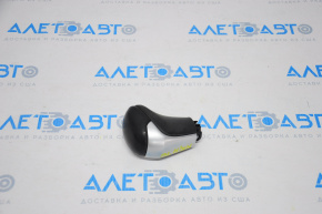 Gear knob Toyota Highlander 14-19 leather black, gray insert