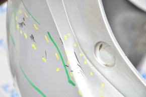 Bare rear bumper Infiniti JX35 QX60 13-15 pre-restored for parking, silver, tears, broken fasteners