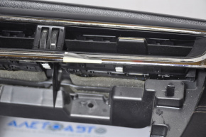 Torpedo front panel without AIRBAG Toyota Avalon 13-18 black, scratches, chrome center is worn out, fastener is broken
