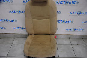 Passenger seat Nissan Rogue 14-15 without airbag, mechanical, beige cloth, dry-cleanable