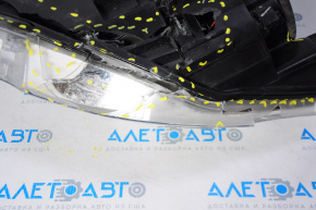 Tesla Model S 12-15 Pre-Resident 12-15 Right Front Headlight, Bare, Broken Housing and Glass, for Spare Parts