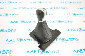 Gear knob with shifter paddle VW Passat b7 12-15 USA black leather, glossy paddle