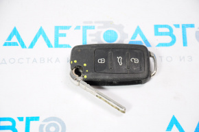 Key VW Passat b8 16-19 USA 4 buttons, folding, broken mechanism and part of the case