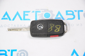 Key VW Passat b8 16-19 USA 4 buttons, folding, broken mechanism and part of the case