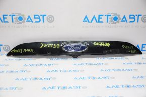 Upper trunk door molding with emblem Ford Escape MK3 13-16 pre-restoration under camera emblem defect