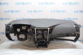 Dashboard front panel without AIRBAG Hyundai Sonata 11-15 dark gray crack visible contact AIRBAG butt