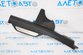 Door sill trim rear left Hyundai Sonata 11-15 black, with chrome trim, worn