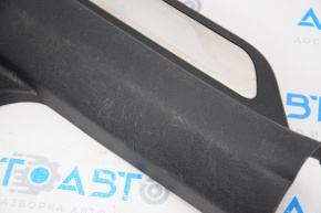 Door sill trim rear left Hyundai Sonata 11-15 black, with chrome trim, worn