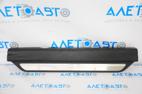 Door sill trim front right Hyundai Sonata 11-15 black, with chrome trim, worn