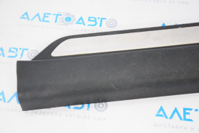 Door sill trim front right Hyundai Sonata 11-15 black, with chrome trim, worn