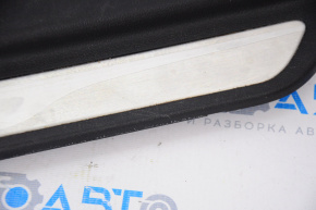 Door sill trim front right Hyundai Sonata 11-15 black, with chrome trim, worn