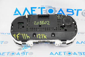 Instrument cluster Hyundai Sonata 11-11 hybrid 121k, chrome defect on rings, no fastening, scratches