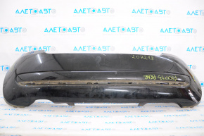 Rear bumper bare Fiat 500 12-17 black