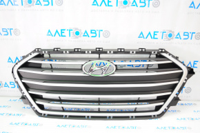 Radiator grill grill Hyundai Elantra AD 17-18 prerest matte chrome