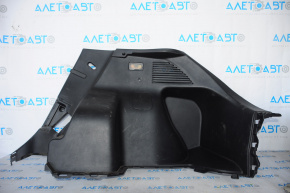 Right arch trim Nissan Leaf 13-17 black, broken fastener, scratches, without plug