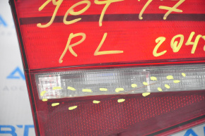 Inner taillight trunk lid left VW Jetta 16-18 USA halogen dark, crack on glass