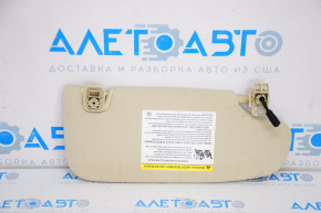 Left sun visor for Ford Fusion mk5 13-15 beige with hook