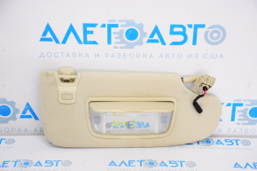 Right sun visor for Ford Fusion mk5 13-15 beige with hook