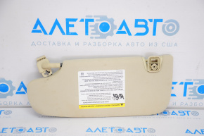 Right sun visor for Ford Fusion mk5 13-15 beige with hook