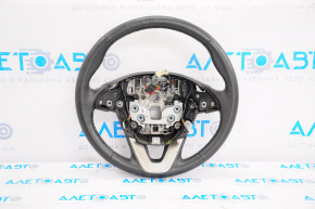 Steering wheel naked Lincoln MKZ 13-20 leather black, with gray insert