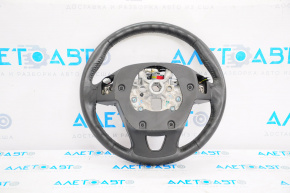 Steering wheel naked Lincoln MKZ 13-20 leather black, with gray insert