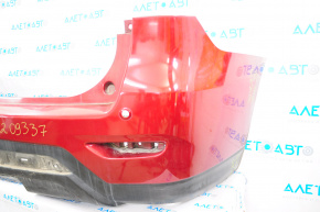 Bare rear bumper Nissan Pathfinder 13-16 pre-rest, for parking sensors, for towbar, red