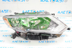 Headlight front right Nissan Rogue 17-20 bare halogen