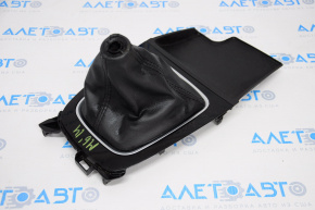 Mazda 6 shifter cover 13-15 pre-rest, manual transmission, black, leather