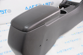 Central console armrest and cup holders Kia Optima 14-15 rest, leather black
