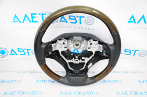 Naked steering wheel Lexus ES300h ES350 13-15 prerest, black leather, dark wood