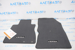 Set of floor mats for Nissan Versa Note 13-19 gray cloth
