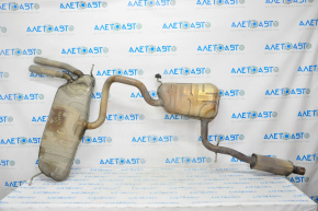 Muffler rear part barrel VW Beetle 12-14 2.5 complete with middle part, dented