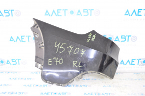 Rear bumper bare left BMW X5 E70 07-10 pre-rest, black
