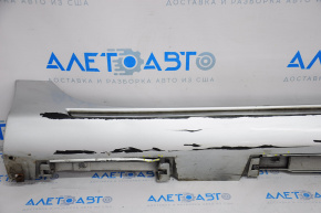 Right threshold Toyota Camry v50 12-14 usa LE XLE with chrome, silver, worn, tears